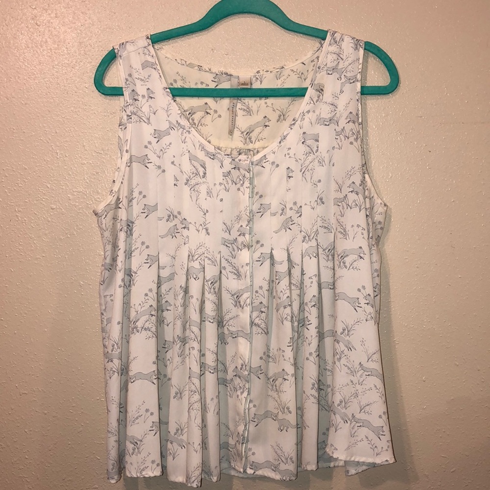 LC Lauren Conrad Fox sleeveless top